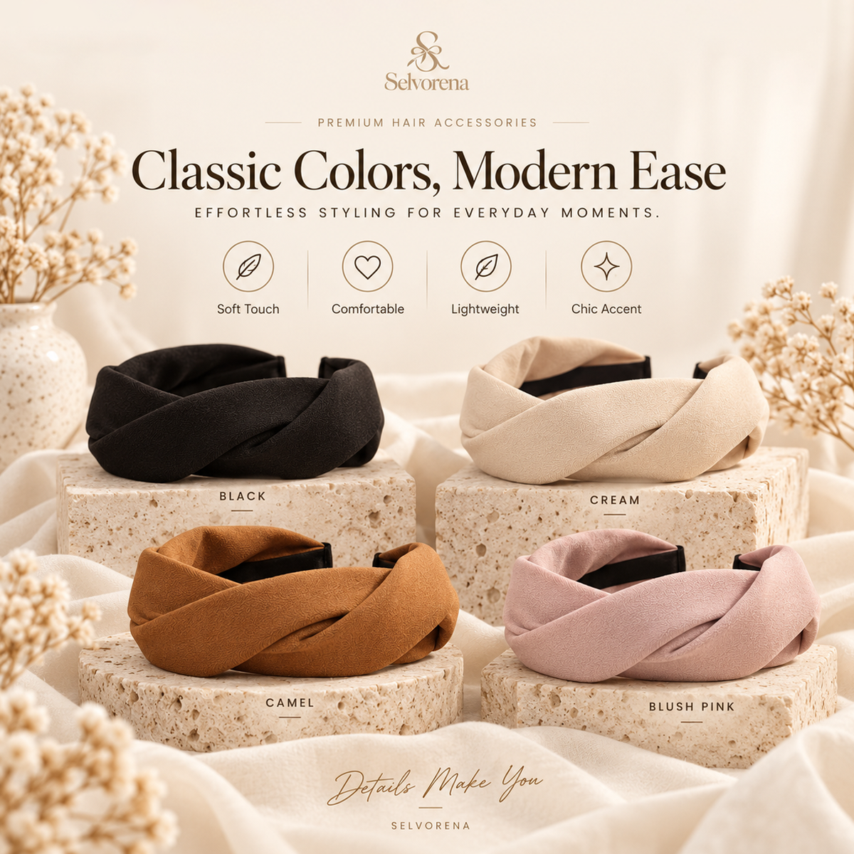 Selvorena™ Elara Twisted Knot Headband
