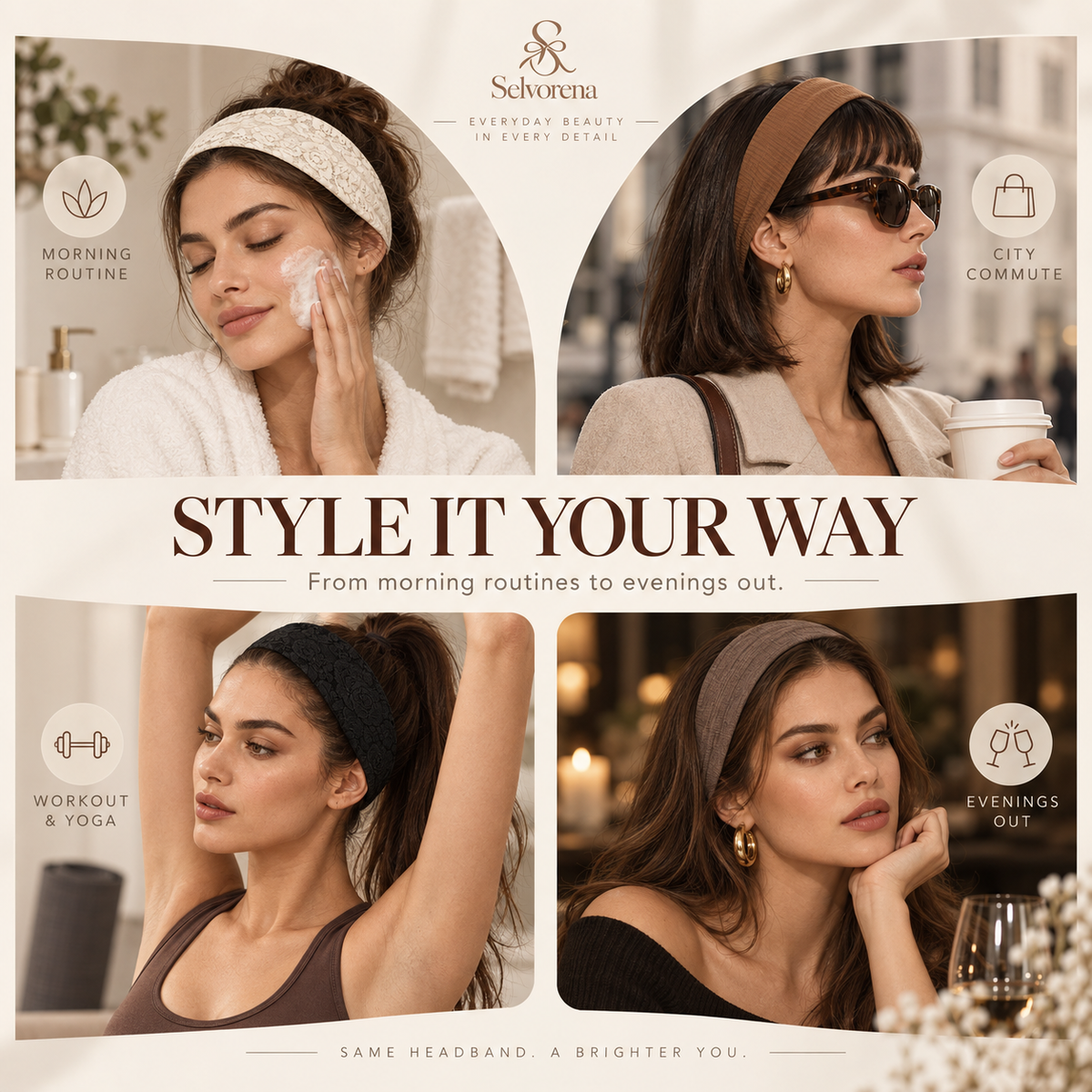 Selvorena™ Liora Everyday Headband Set