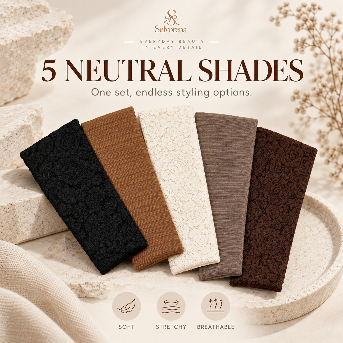 Selvorena™ Liora Everyday Headband Set