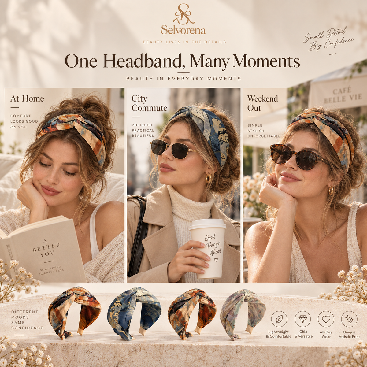 Selvorena™ Aurelia Printed Twist Headband