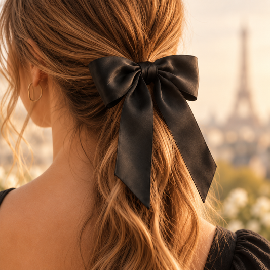 Selvorena™ Satin Bow Hair Clip — Elegant Ribbon Hair Accessory